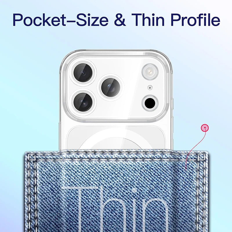 Magnetic Magsafe Wireless Charging Case For iPhone 17 Pro Max Hybrid Hybrid Hard Cover For Apple iPhone 17Pro for iPhone17ProMax