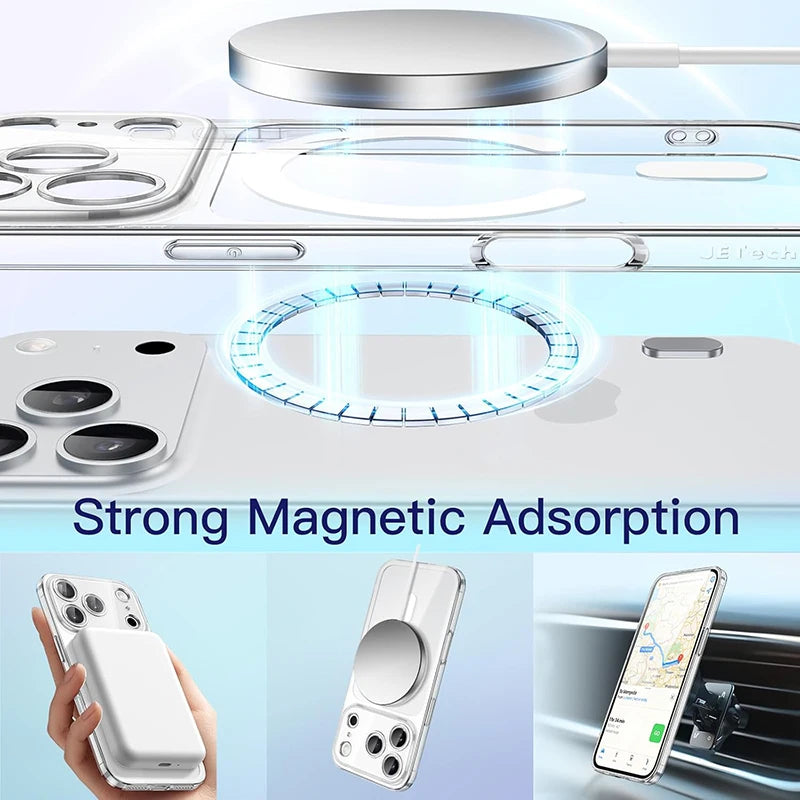 Magnetic Magsafe Wireless Charging Case For iPhone 17 Pro Max Hybrid Hybrid Hard Cover For Apple iPhone 17Pro for iPhone17ProMax
